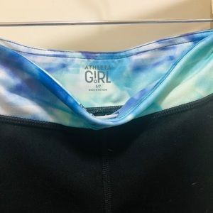 Athleta girls black crop leggings